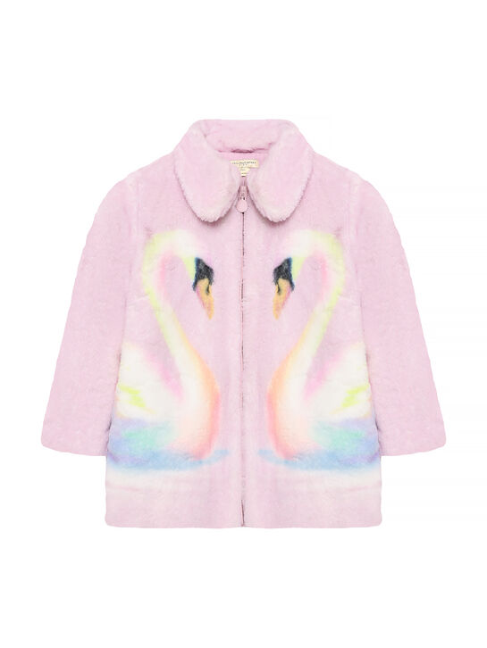 Шуба из искусственного меха, розовая Stella McCartney | Фото 1