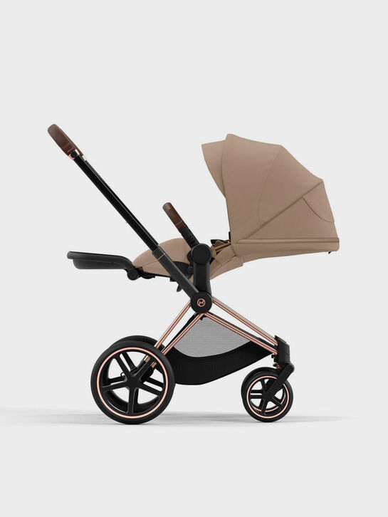 Коляска 3 в 1 Priam IV Rosegold, Cozy Beige со спальным блоком Lux Carry Cot, креслом Cloud T и базой Isofix CYBEX | Фото 5
