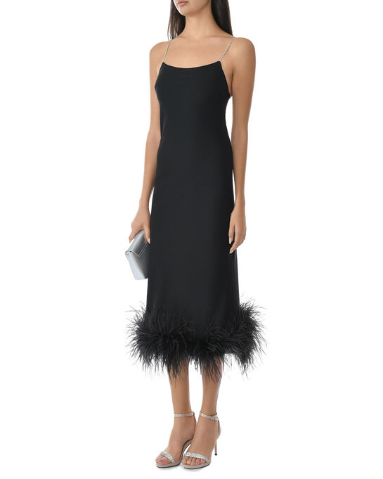 Платье-комбинация с декором из перьев ALINE | Фото 3