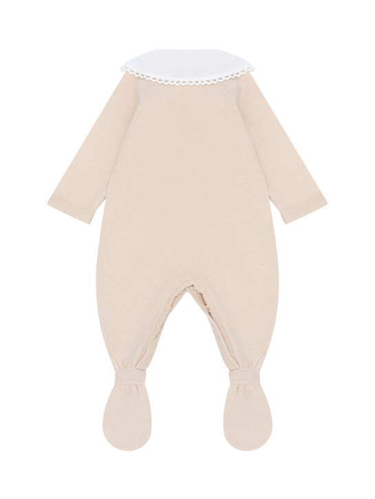 Комбинезон с белым воротником, бежевый Born to Bloom | Фото 2