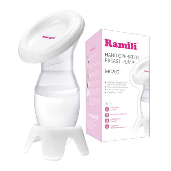 Ручной молокоотсос MC200 с двумя противоколиковыми бутылочками Ramili | Фото 6