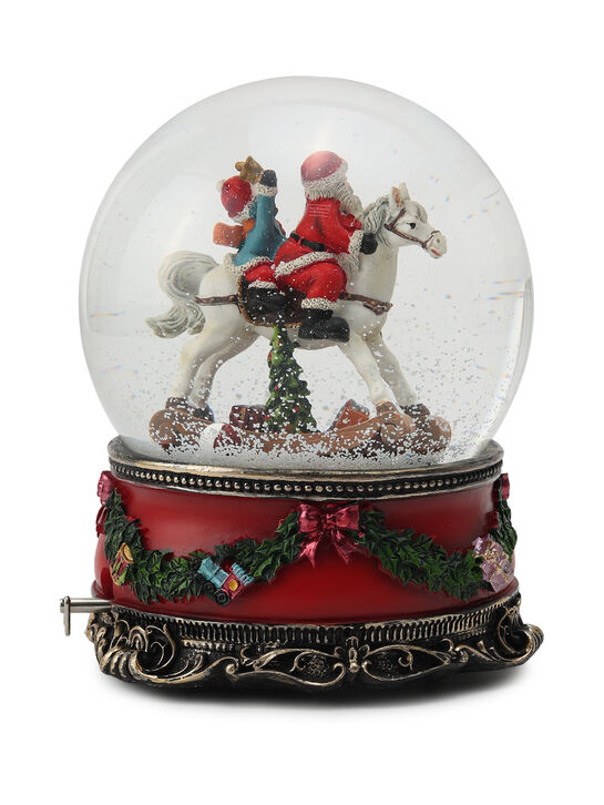 Шар &quot;Санта на лошадке-качалке&quot;, &quot;Двенадцать дней Рождества&quot;, 20 см Musicboxworld | Фото 6