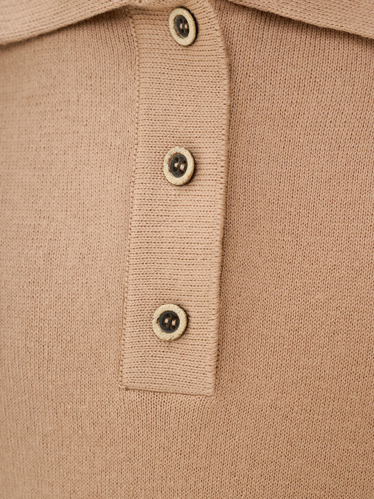 Футболка-поло, бежевая KengLabel | Фото 4