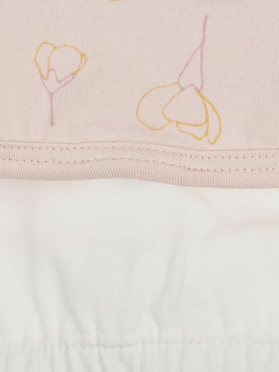 Комплект топов с принтом цветы + белый, 2шт Sanetta | Фото 3