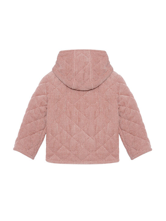 Куртка стеганая с капюшоном, розовая Dolce&Gabbana | Фото 2