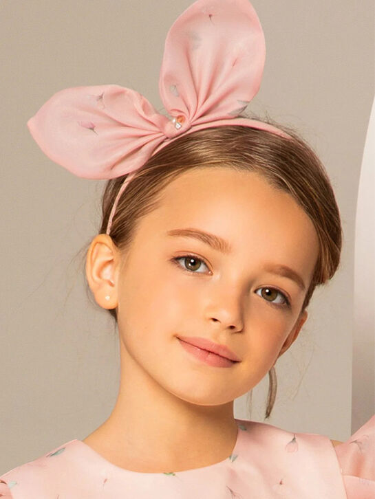 Ободок с бантом, розовый Eirene | Фото 2