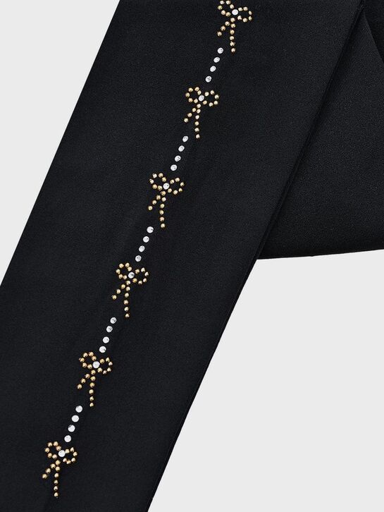 Колготки с бантами из стразов, черные Story Loris | Фото 2