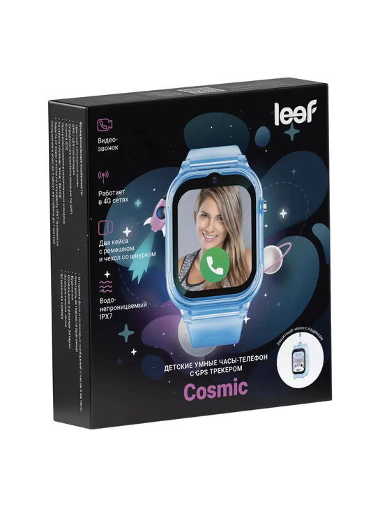 Детские умные часы Leef Cosmic, голубой  | Фото 2