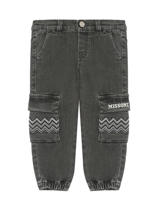 Джинсы с карманами-карго, серые Missoni | Фото 1