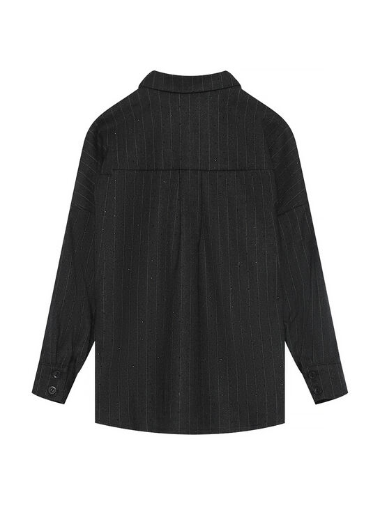 Рубашка в полоску со стразами Dan Maralex | Фото 2