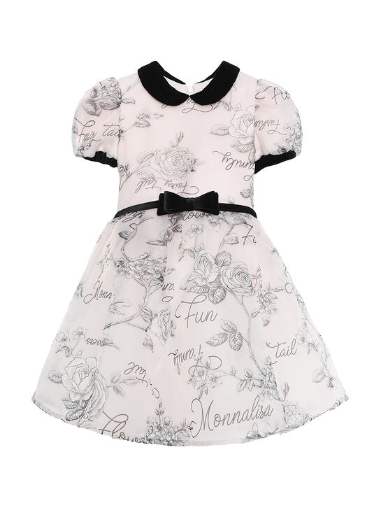 Платье с рукавми-фонариками Monnalisa | Фото 1