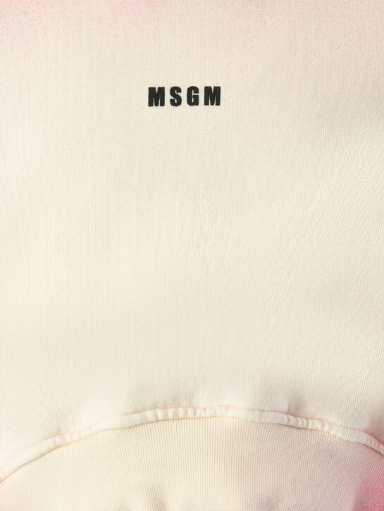Свитшот укороченный с принтом tie dye MSGM | Фото 3