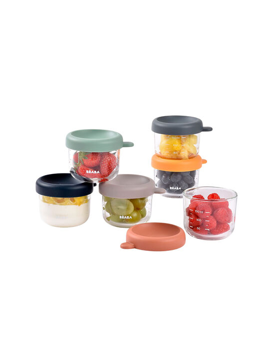 Набор из 6 стеклянных контейнеров с крышкой 150мл BEABA | Фото 2