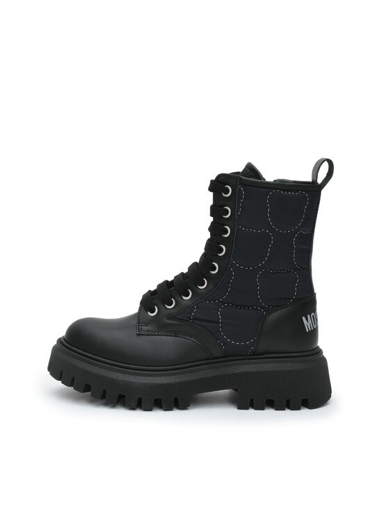 Ботинки с простроченными лого Moschino | Фото 1