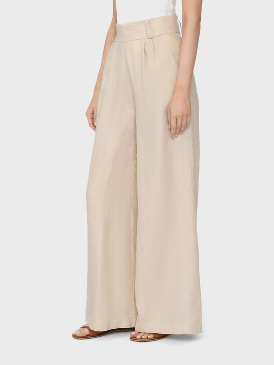 Брюки льняные с защипами Flashin | Фото 3