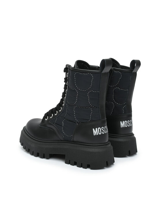 Ботинки с простроченными лого Moschino | Фото 3