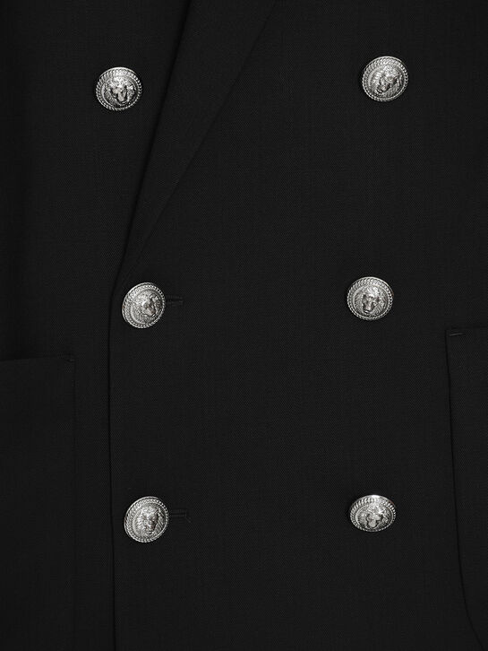 Пиджак двубортный удлинённый, черный Balmain | Фото 3