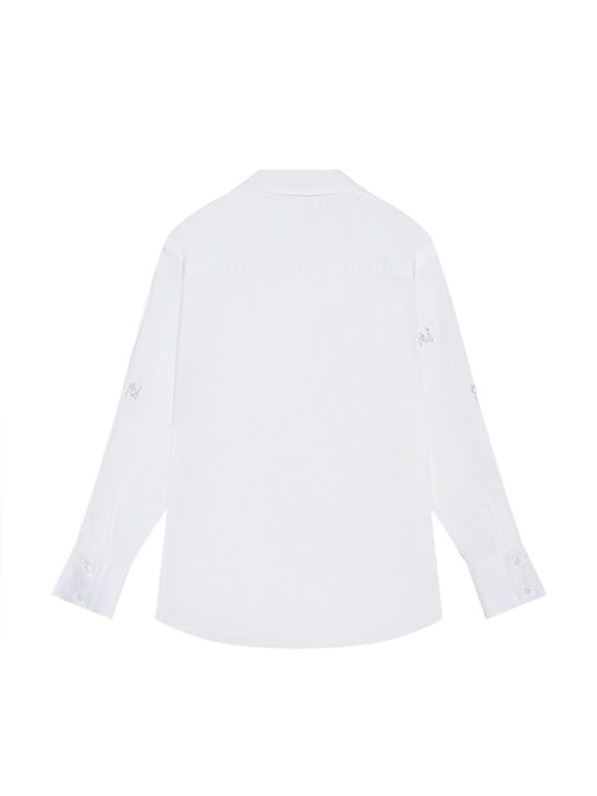 Рубашка с буквами М из страз  MSGM | Фото 2