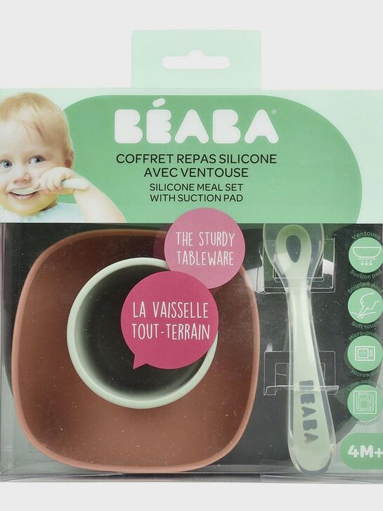 Набор посуды 2 тарелки, стакан, ложка COFFRET REPAS SILIC MINERAL BEABA | Фото 9