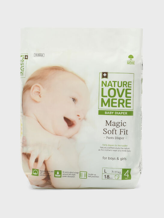 Подгузники-трусики супер мягкие MAGIC Soft L 7-11 кг, 18 шт NATURE LOVE MERE | Фото 1