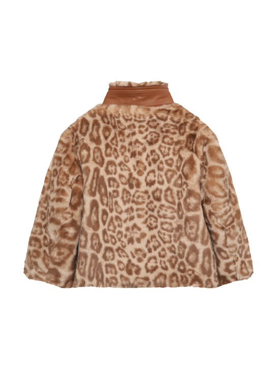 Шуба их эко-меха, леопардовый принт Chloe | Фото 6