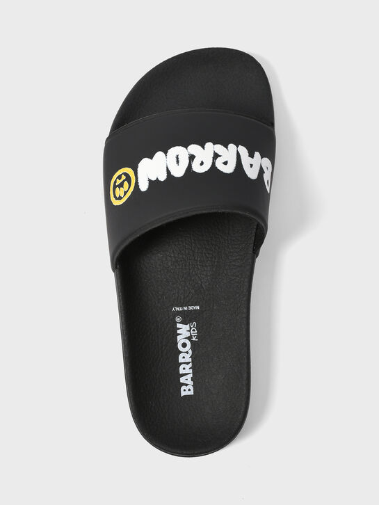 Шлепанцы с лого, черные Barrow | Фото 4