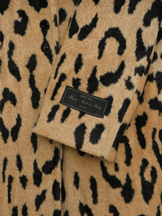 Пальто с леопардовым принтом MSGM | Фото 4