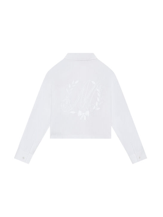 Рубашка укороченная с вышивкой Monnalisa | Фото 2