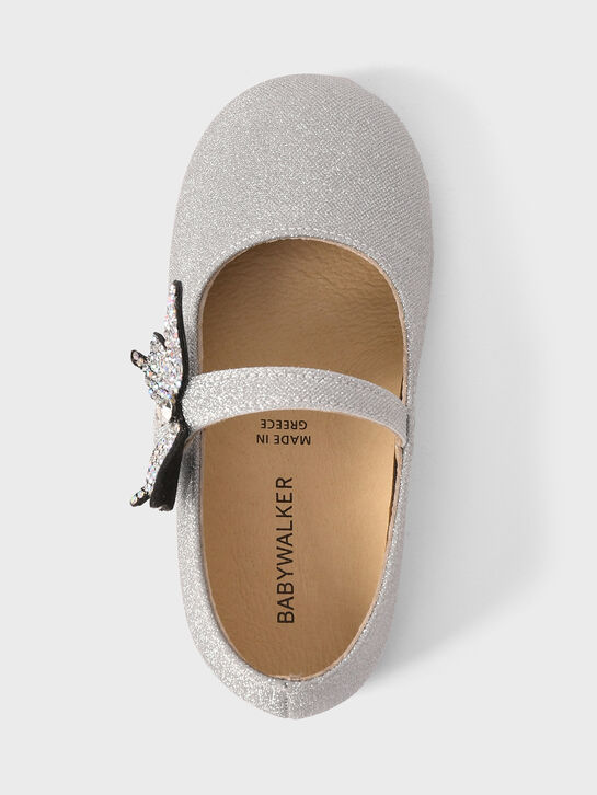 Туфли с бабочками из стразов Baby Walker | Фото 4