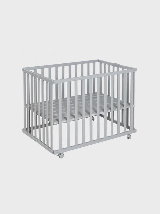 Манеж детский складной Foldable playpen серый, 74 х 100 см Roba | Фото 1