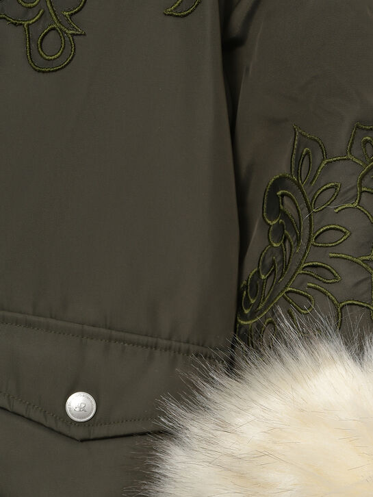 Куртка-парка с отделкой эко-мехом Ermanno Scervino | Фото 11