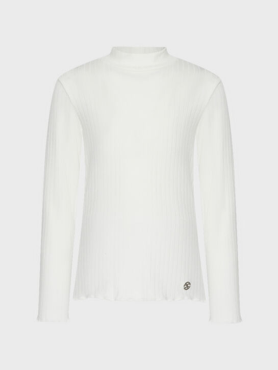 Водолазка в рубчик, белая Dan Maralex | Фото 1