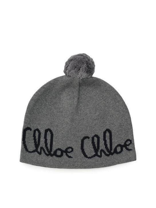 Шапка с помпоном и лого Chloe | Фото 1