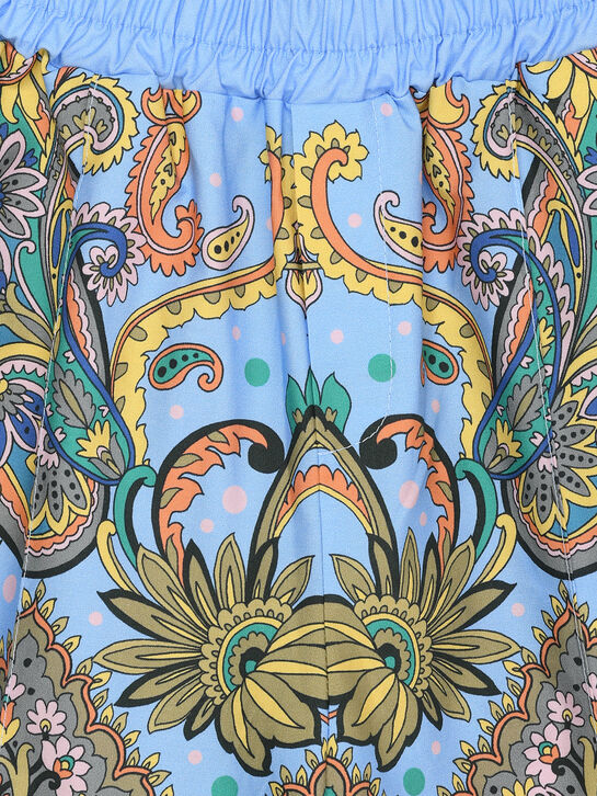 Шорты с разноцветными узорами, голубые Etro | Фото 3