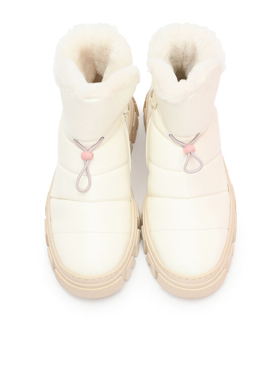 Ботинки дутые, кремовые Rondinella | Фото 4