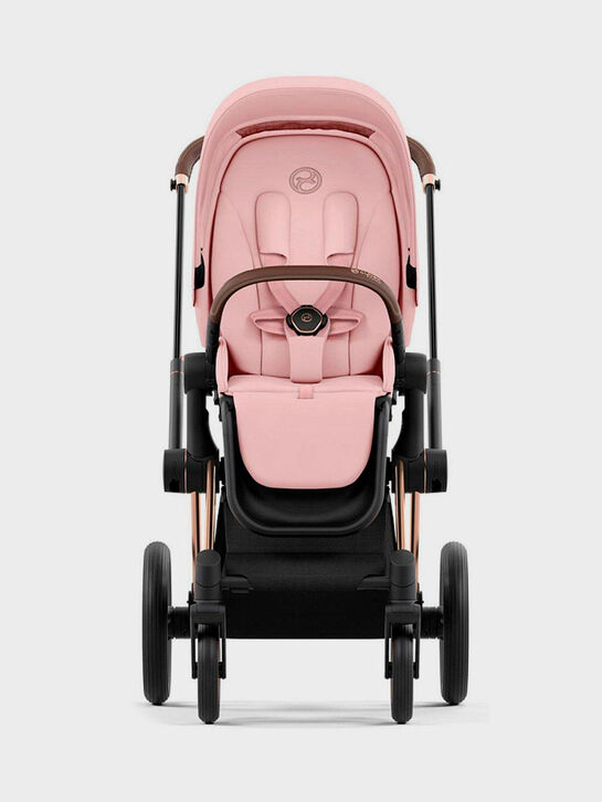 Коляска 2 в 1 Priam IV Rosegold цвет Peach Pink в комплекте со спальным блоком Lux Carry Cot и креслом Cloud T CYBEX | Фото 6