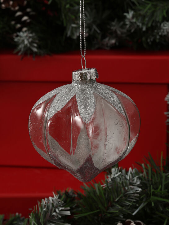 Елочные подвески Шары с серебристыми блестками, 8 см Goodwill | Фото 6