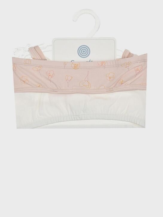 Комплект топов с принтом цветы + белый, 2шт Sanetta | Фото 2