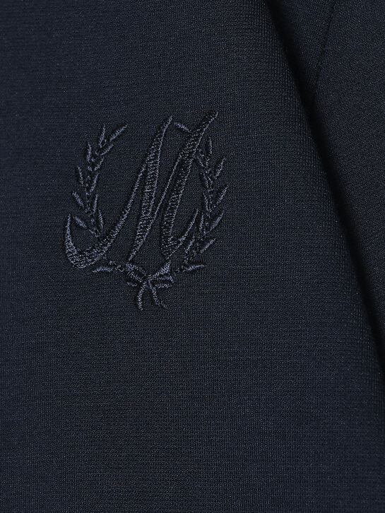 Платье с белым воротником, синее Monnalisa | Фото 3