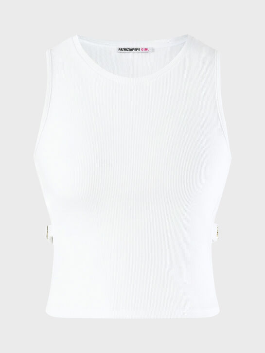 Топ с разрезами по бокам, белый Patrizia Pepe | Фото 1