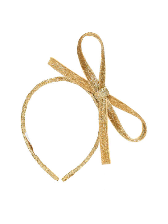 Ободок с бантом, золотой Eirene | Фото 1