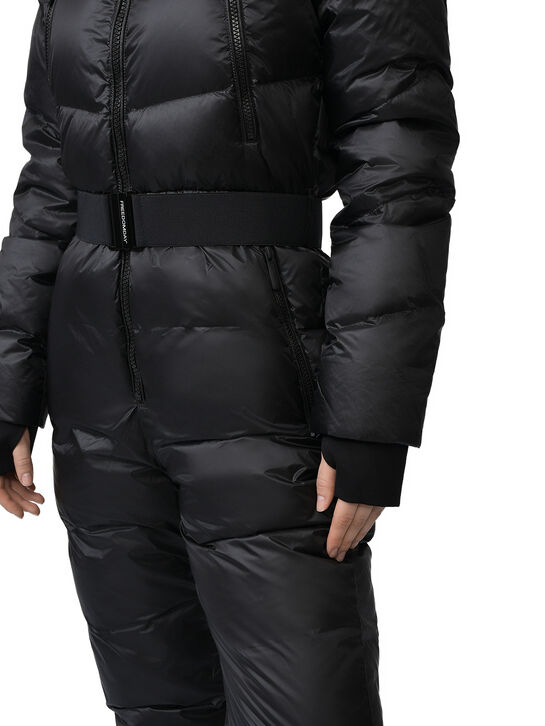 Комбинезон с меховой опушкой на капюшоне, черный Freedomday | Фото 5