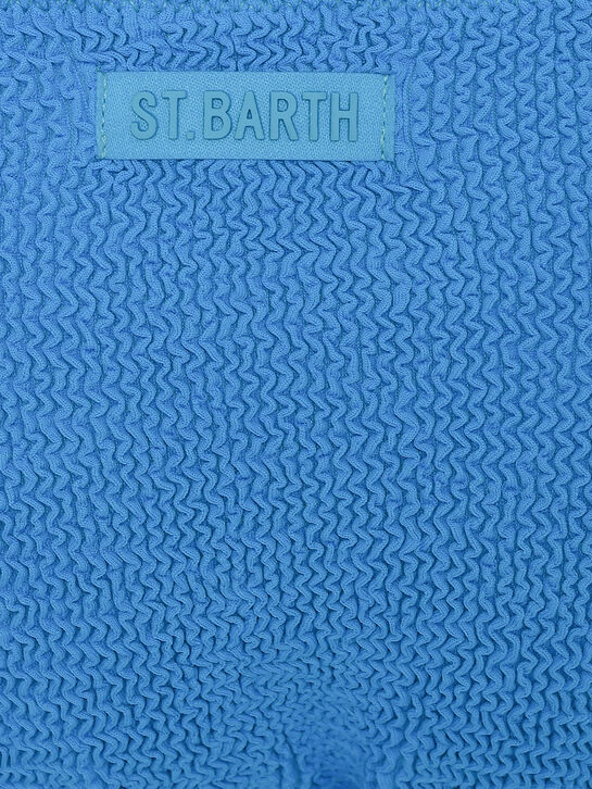 Купальник из жатой ткани, голубой Saint Barth | Фото 6