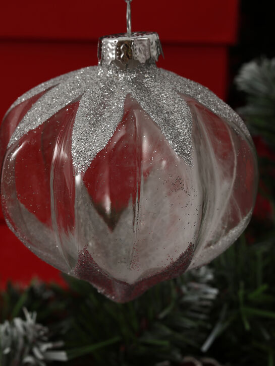 Елочные подвески Шары с серебристыми блестками, 8 см Goodwill | Фото 9