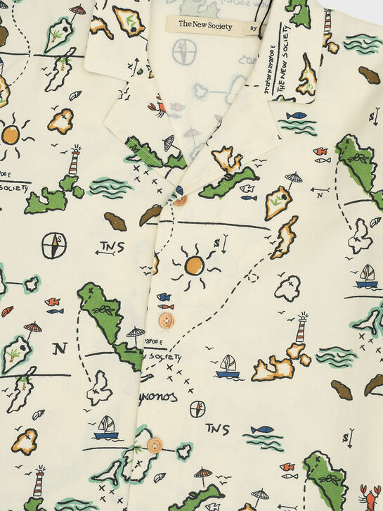 Рубашка с принтом &quot;карта&quot; The New Society | Фото 3