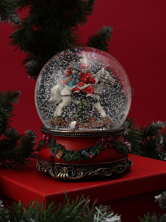 Шар &quot;Санта на лошадке-качалке&quot;, &quot;Двенадцать дней Рождества&quot;, 20 см Musicboxworld | Фото 3