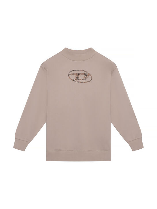 Свитшот с лого в стразах Diesel | Фото 1