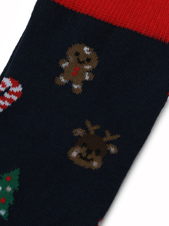 Носки с новогдним принтом, синие Story Loris | Фото 2