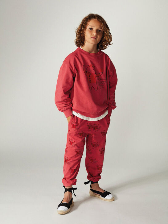 Свитшот, принт кот и надписи Weekend house kids | Фото 2