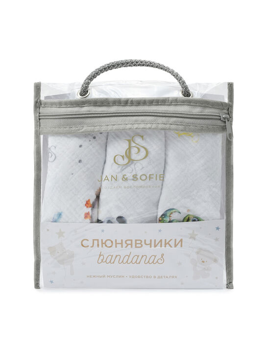 Слюнявчики, набор 3 шт Jan&Sofie | Фото 14